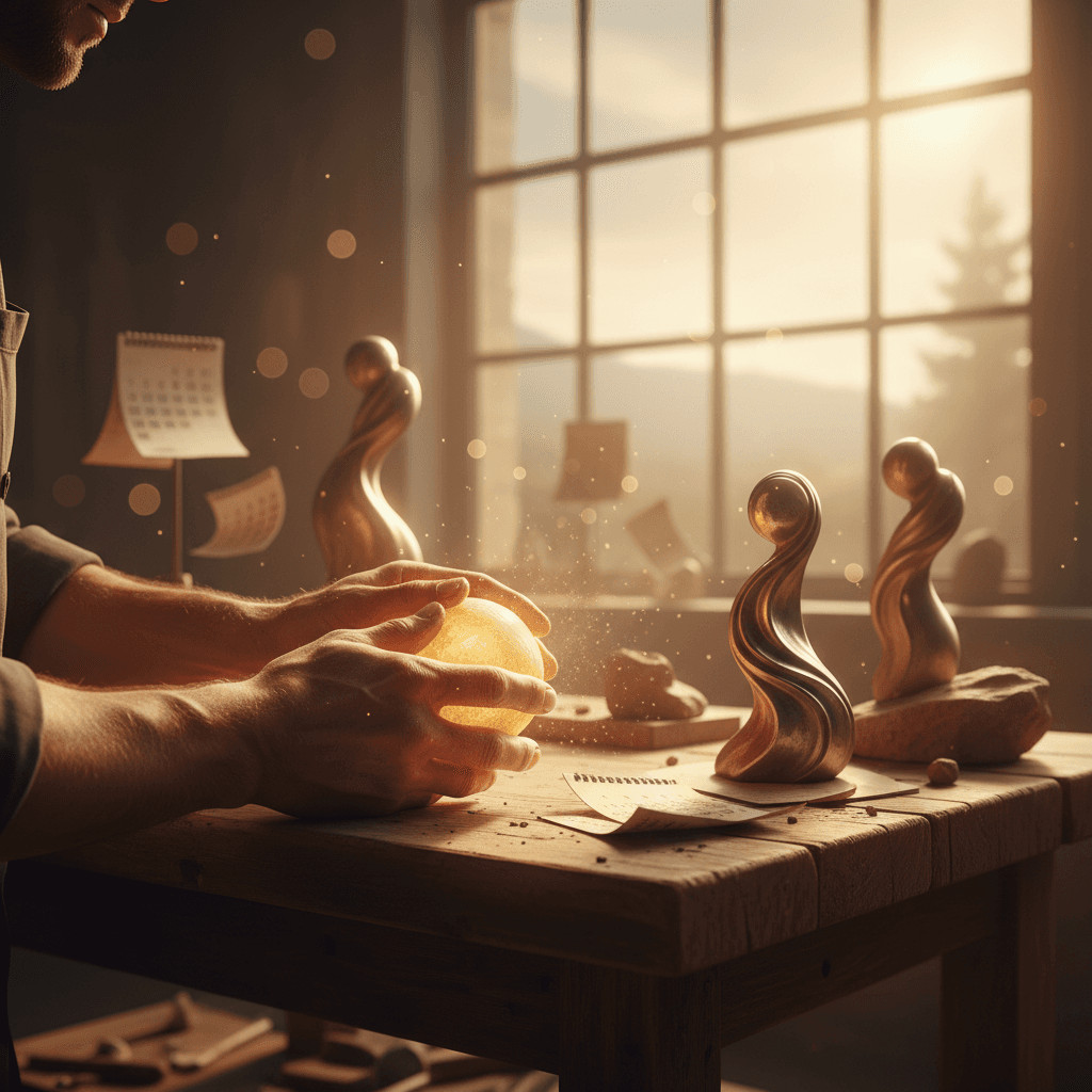 Hands that persist sculpt destiny out of raw days. — Helen Keller