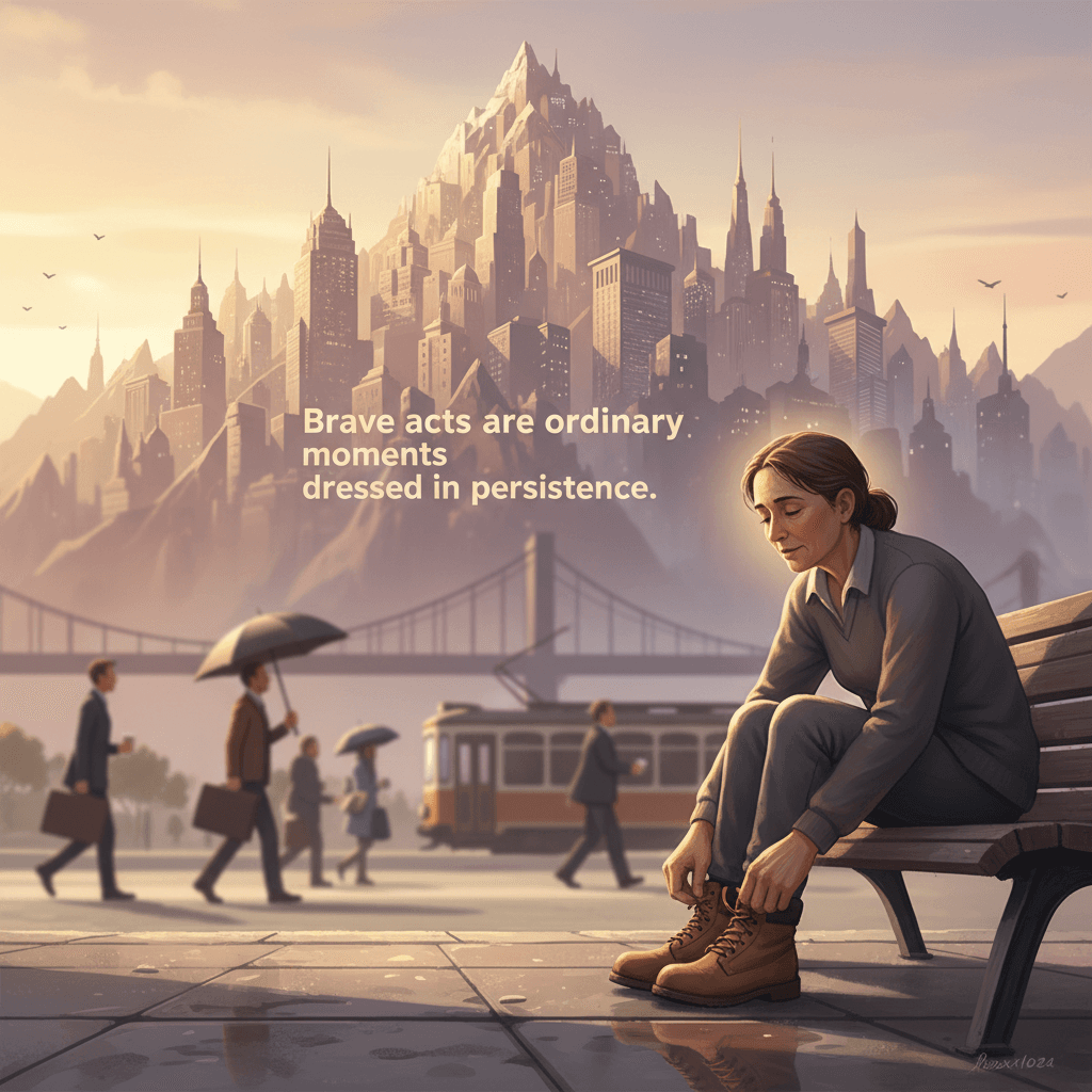 Brave acts are ordinary moments dressed in persistence — George Eliot