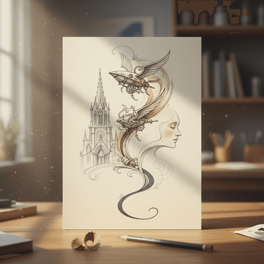 Esboza ideas con audacia; las obras maestras comienzan como líneas sencillas. — Leonardo da Vinci