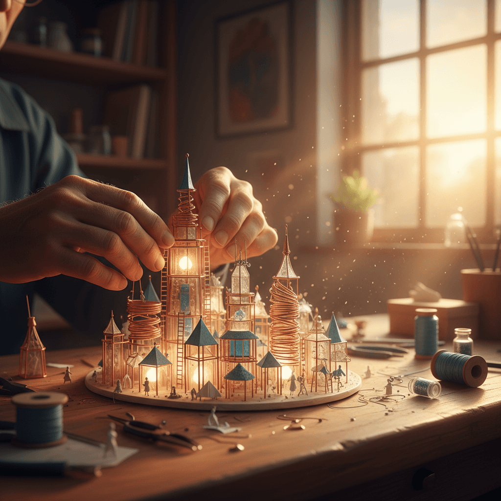 De la imaginación a las manos que crean Mantén tus manos ocupadas forjando el futuro que imaginas. — Rabindranath Tagore