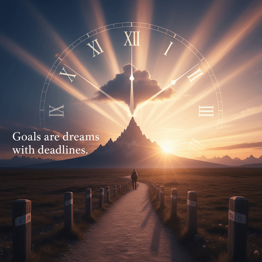 给 梦想 设定 期限 让 目标 发生 目标是有期限的梦想。——布莱恩·崔西