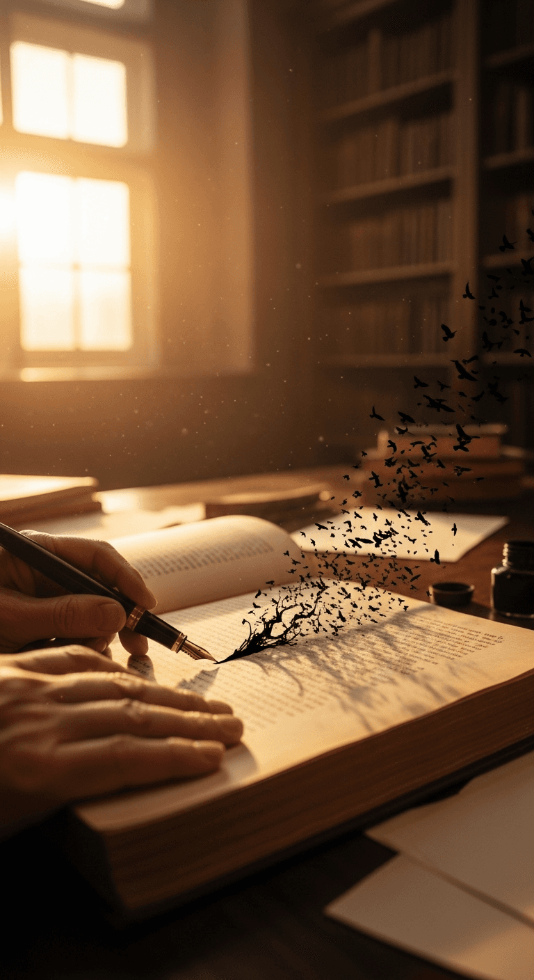 Pasa la página con intención, pues las historias solo cambian cuando los lectores dejan trazos audaces. — Virginia Woolf