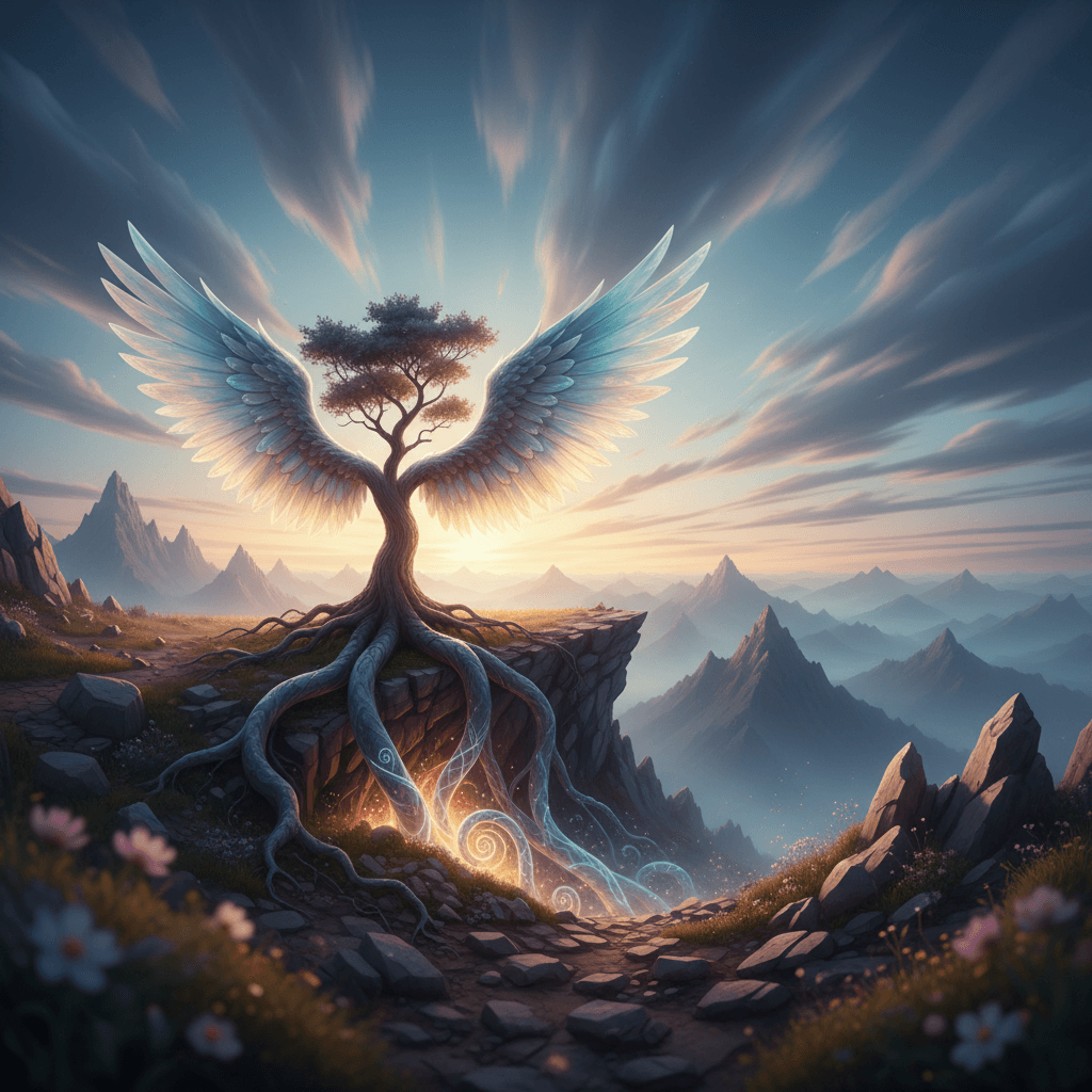 Rooted Purpose, Daring Wings for the Sky Grow roots that tether you to purpose, and wings that test the sky. — Haruki Murakami