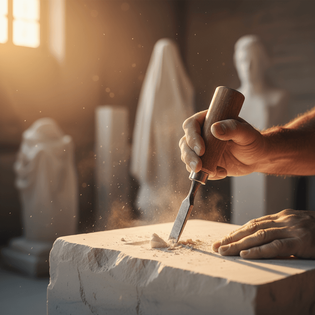 Golpes pequeños y constantes dan forma a las esculturas más sólidas. — Marco Aurelio