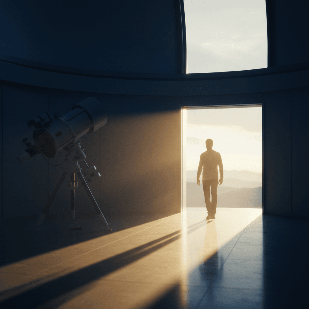 Párate en la luz limpia de la intención y la acción; el arrepentimiento vive en las sombras. — Carl Sagan