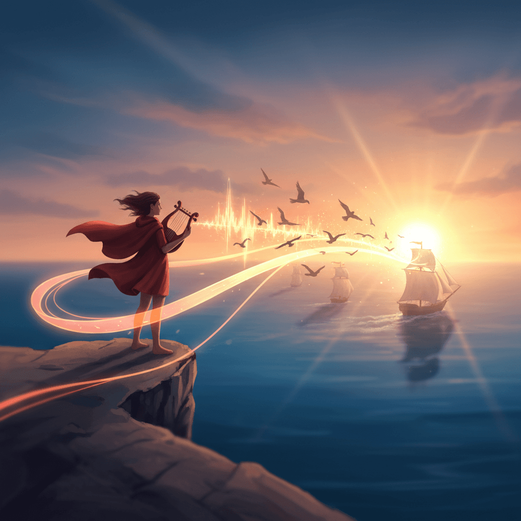 Canta canciones breves y feroces que insten al corazón a moverse. — Safo