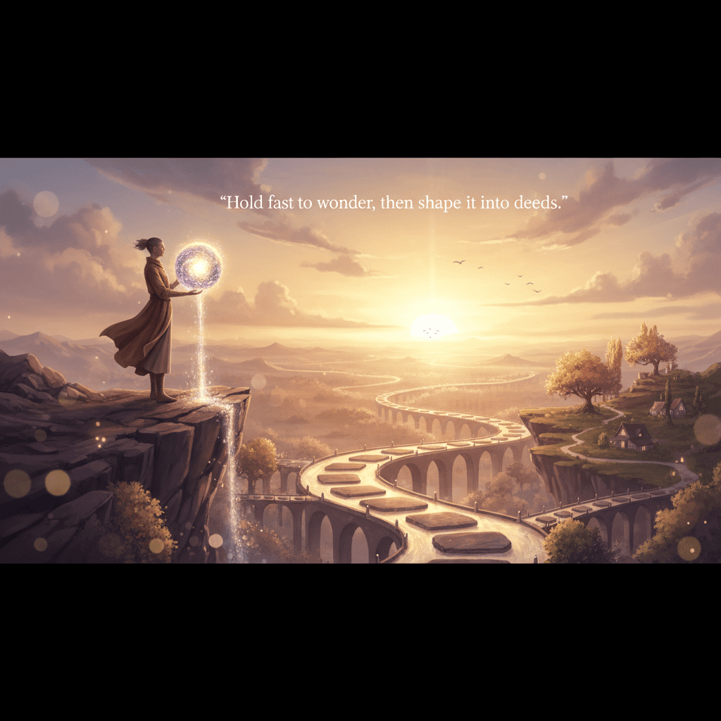 Hold fast to wonder, then shape it into deeds. — Kahlil Gibran