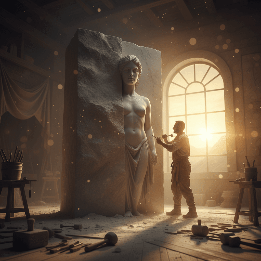 Pensamiento y trabajo: forjar el destino posible Da forma a la posibilidad con esfuerzo; el pensamiento debe ir de la mano del trabajo para cambiar e