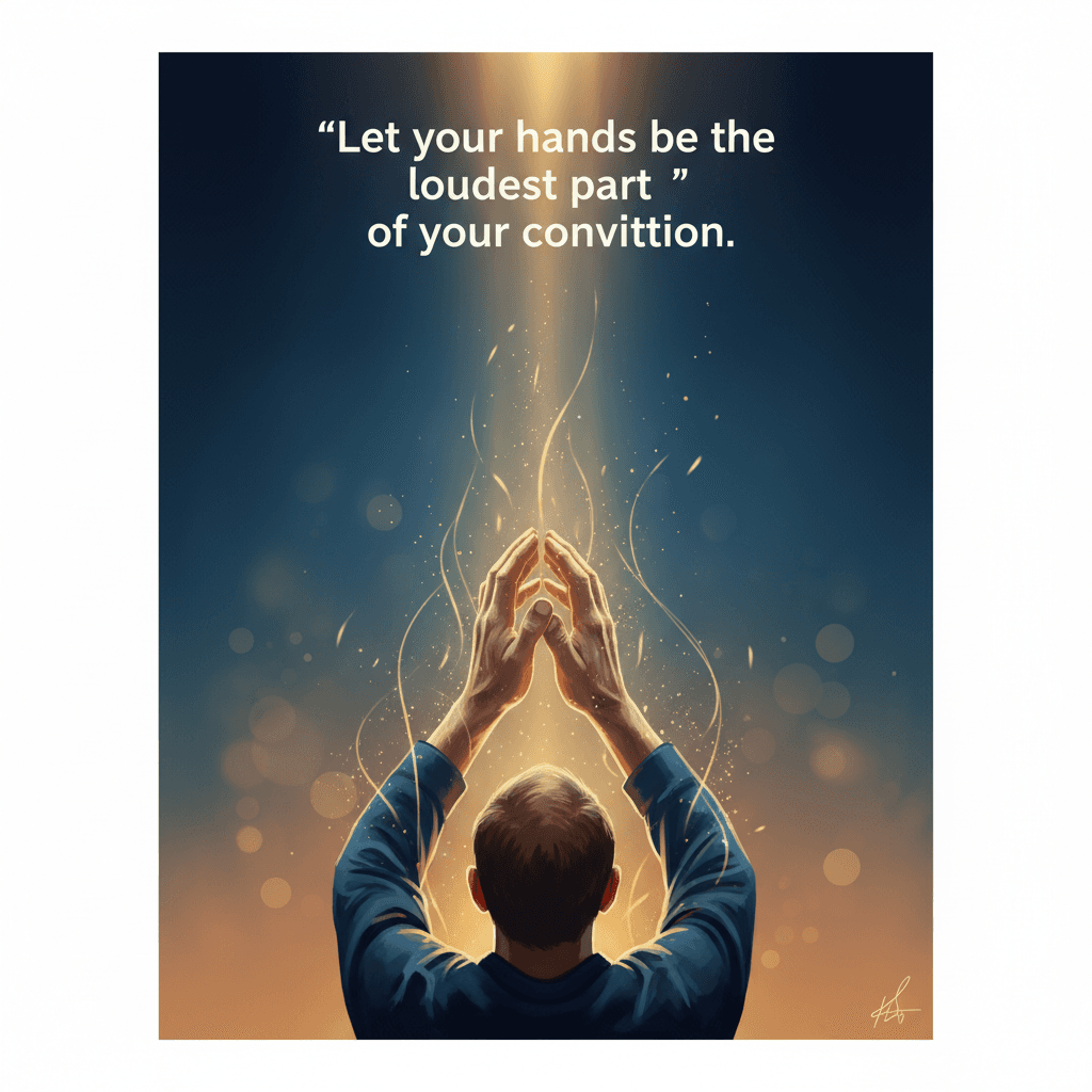 Let your hands be the loudest part of your conviction. — Simone de Beauvoir