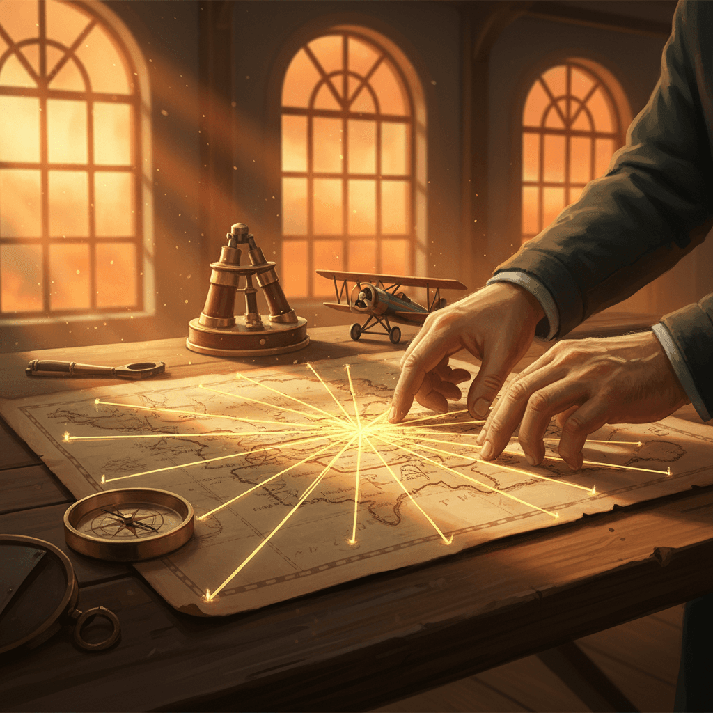 亲手绘图,拒绝等待 亲手绘制一张地图,而不是等待它出现。——阿梅莉亚·埃尔哈特