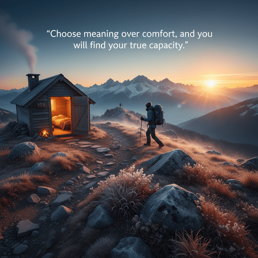 Choosing Meaning to Unleash Your True Capacity Choose meaning over comfort, and you will find your true capacity. — Viktor Frankl