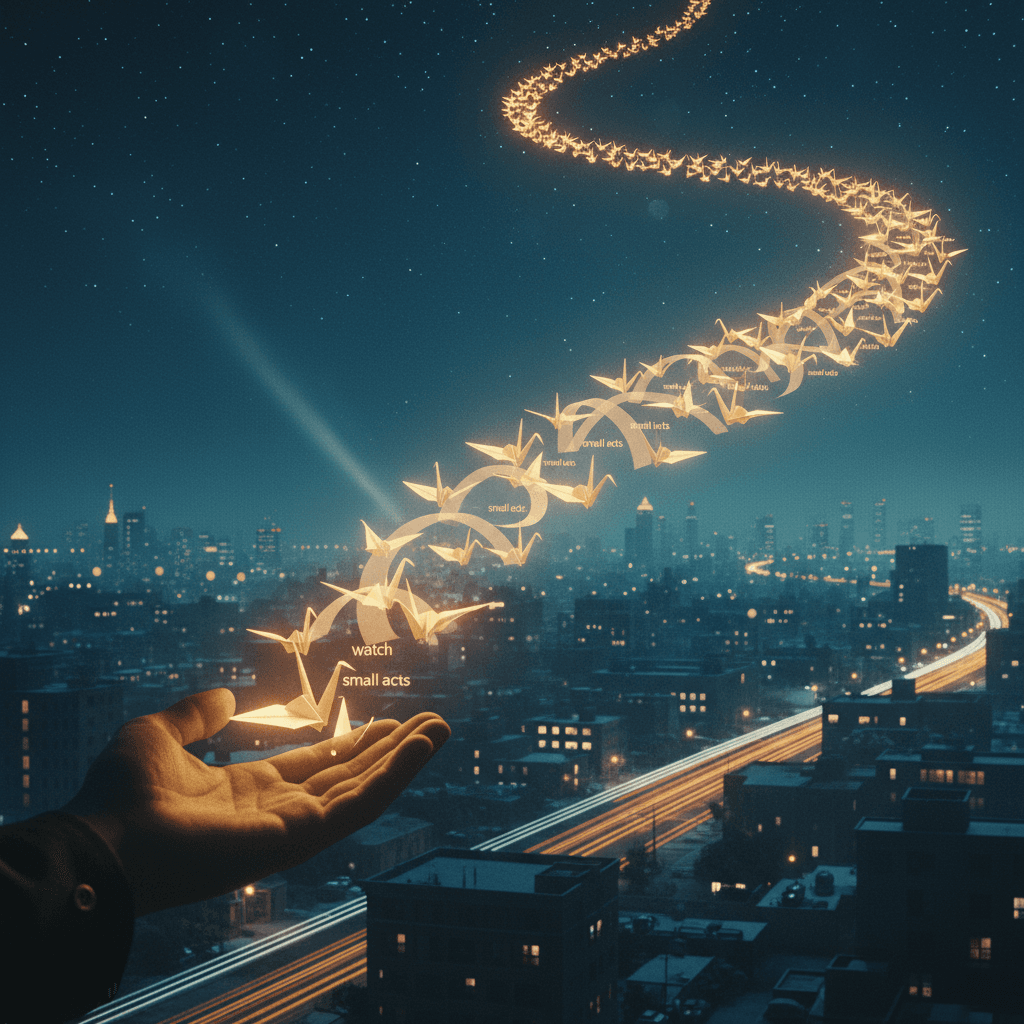 Convierte la curiosidad en pequeños actos y observa cómo se multiplican las posibilidades. — Haruki Murakami