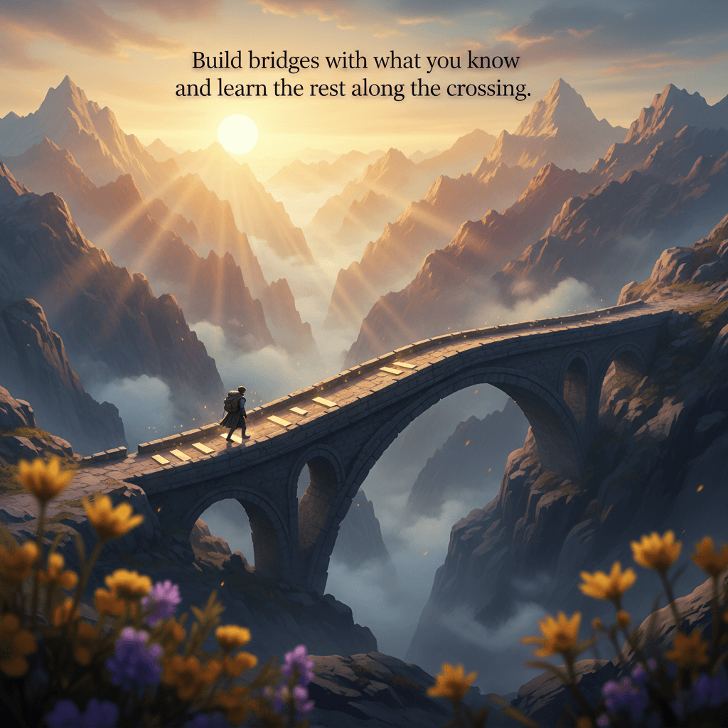 Construye puentes con lo que sabes y aprende el resto por el camino — Barack Obama