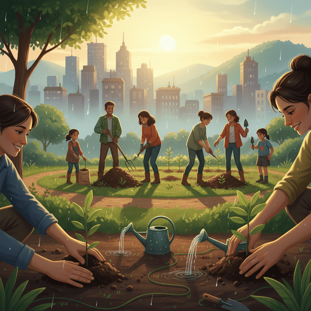 一次只培育一项任务;集体的关怀将成为一个有韧性的世界。——旺加里·马塔伊