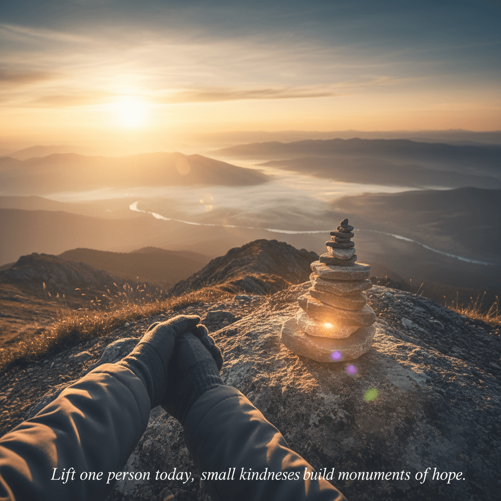 How Small Kindnesses Build Monuments of Hope Lift one person today; small kindnesses build monuments of hope. — Helen Keller