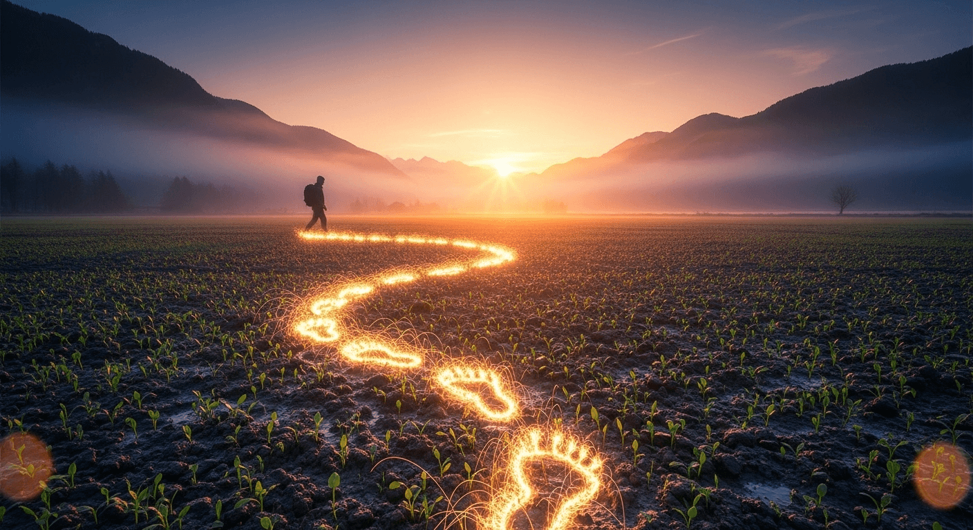 Turn your ideas into footprints on the earth; let each step add meaning to the ground you walk. — Rabindranath Tagore