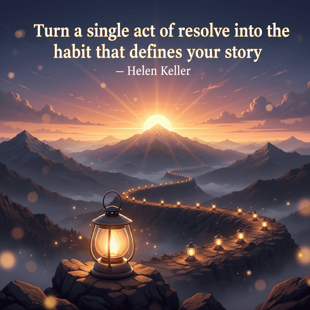 Convierte un solo acto de determinación en el hábito que define tu historia. — Helen Keller