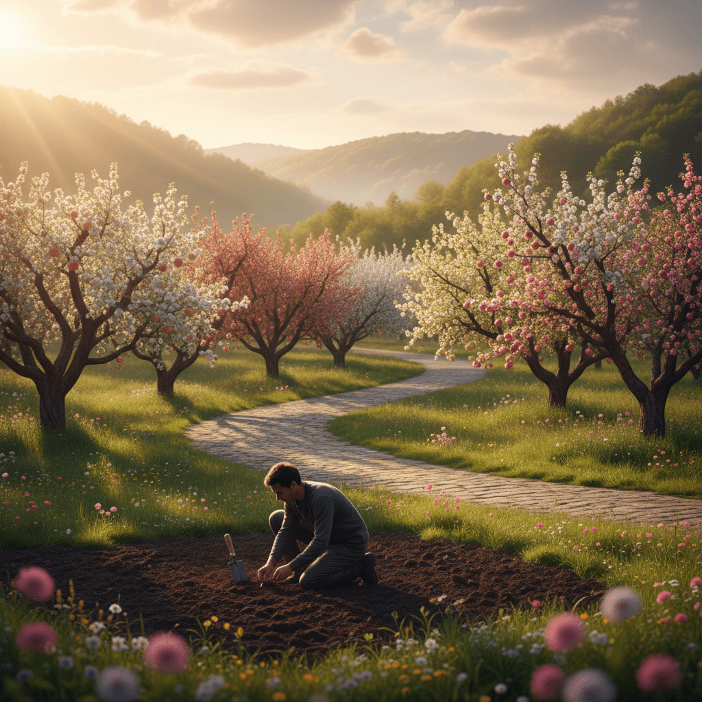 Plant hope like trees of fruit: their shade and harvest arrive long after the first seed. — Kahlil Gibran