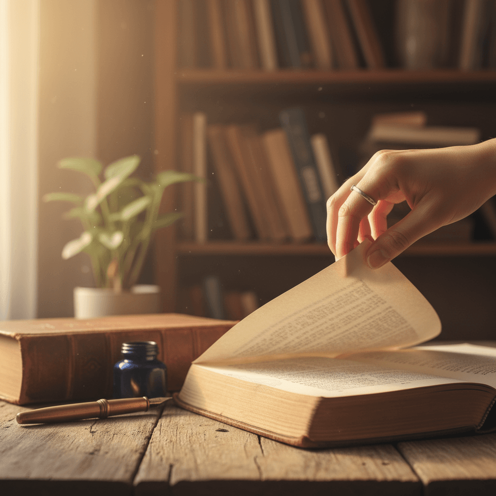 翻开这一页,重新开始;每一章都在召唤一双更勇敢的手——海伦·凯勒