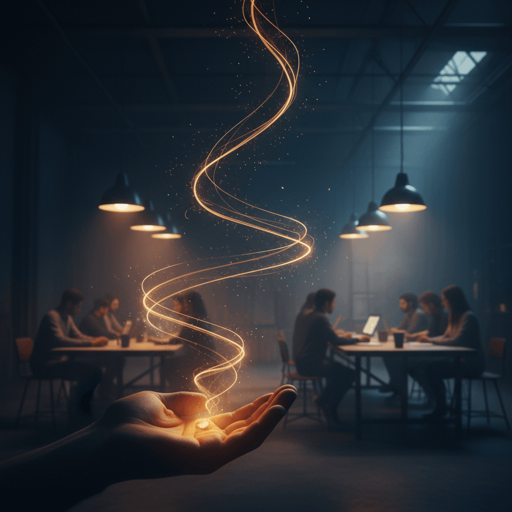 De chispas a faros: el viaje de las ideas Aviva las pequeñas chispas de una idea hasta que iluminen la habitación para los demás. — Rabindrana