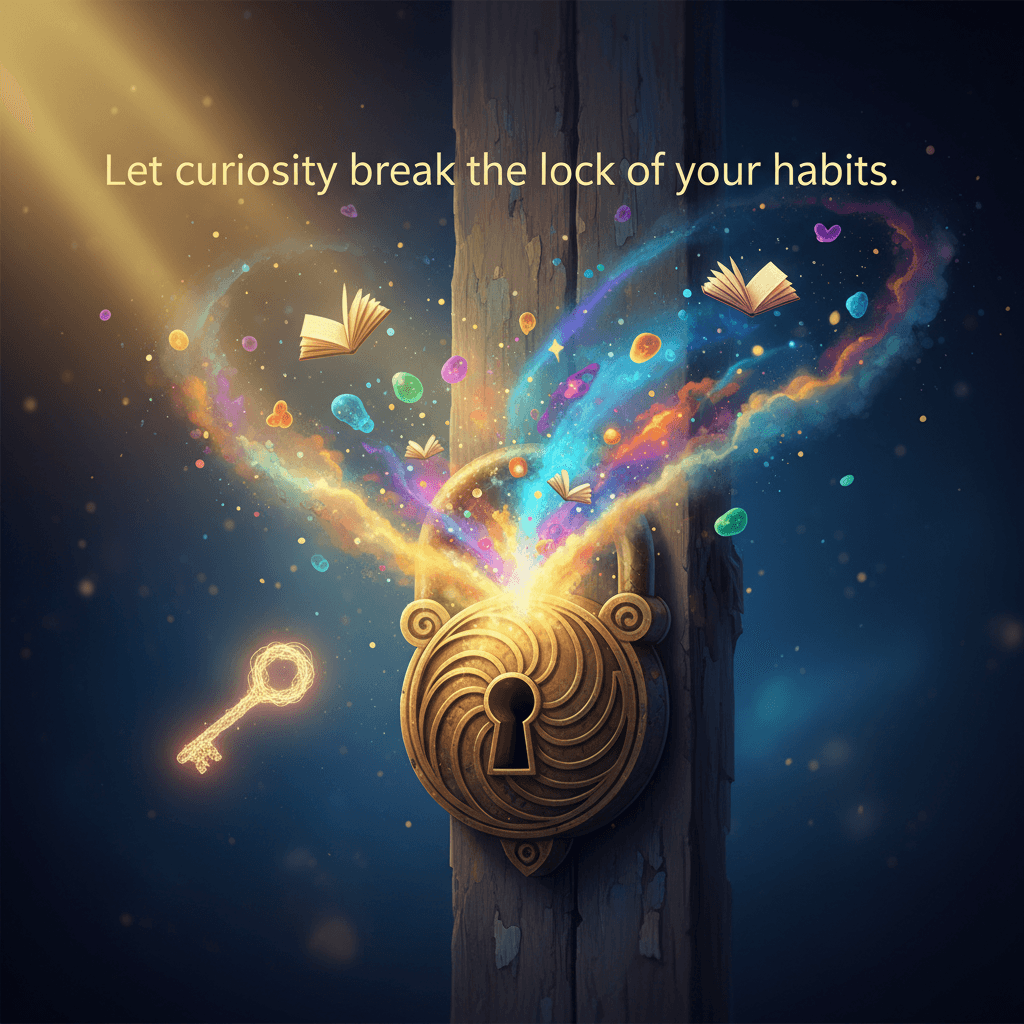 Let curiosity break the lock of your habits. — Rumi