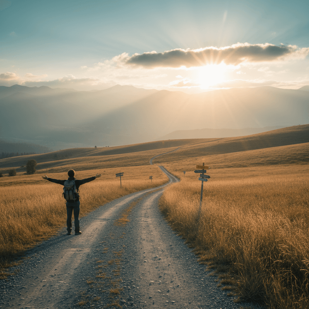 Face the stretch of life as an open road for discovery, not a wall to avoid. — Albert Camus