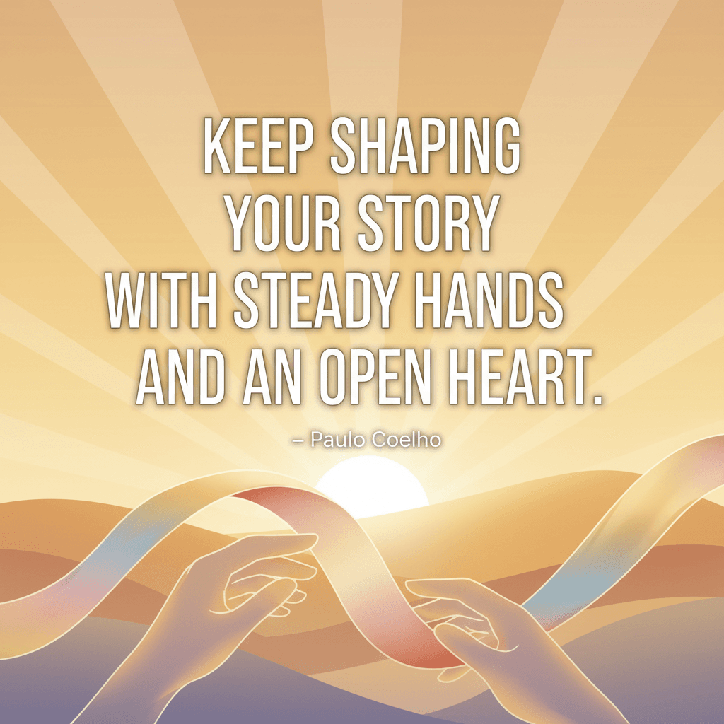 Keep shaping your story with steady hands and an open heart — Paulo Coelho
