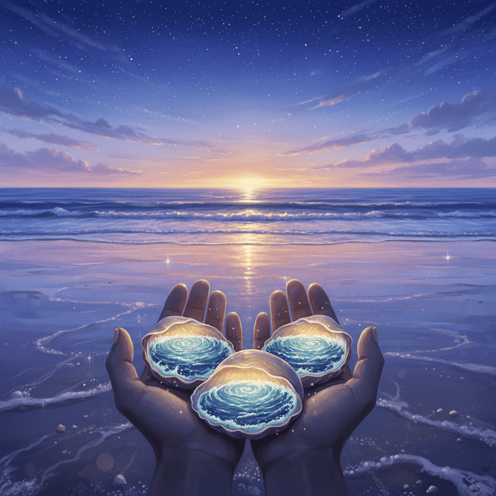 Gather courage like seashells; let them teach you how to hold the ocean. — Sappho