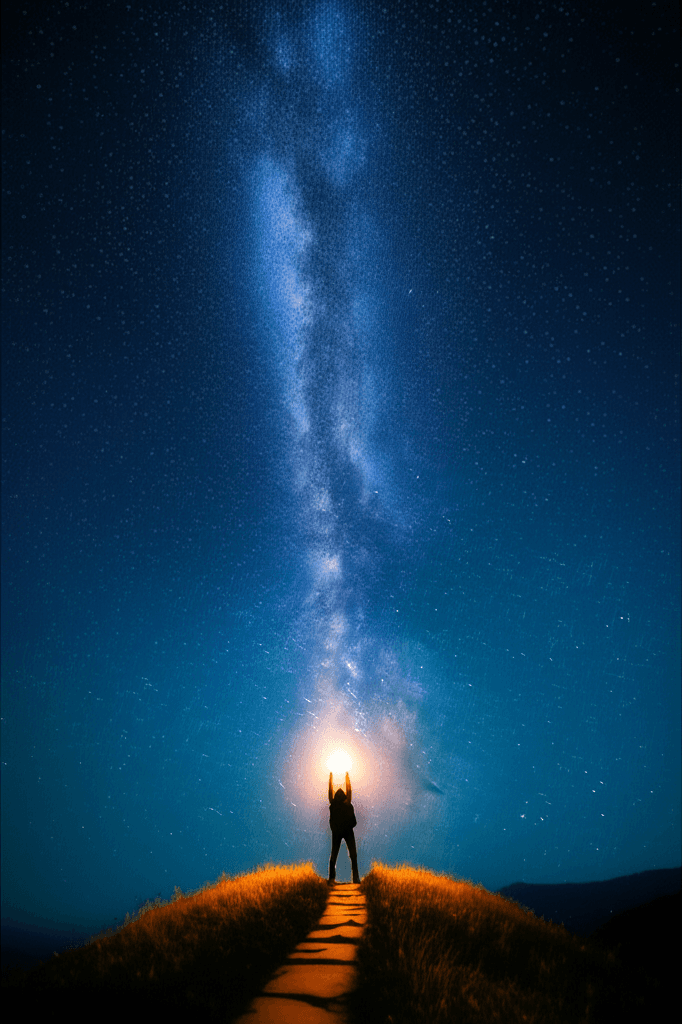 Mirar el cielo como una invitación abierta Cuando levantes la vista hacia las estrellas, recuerda que son invitaciones, no juicios. — Carl Saga