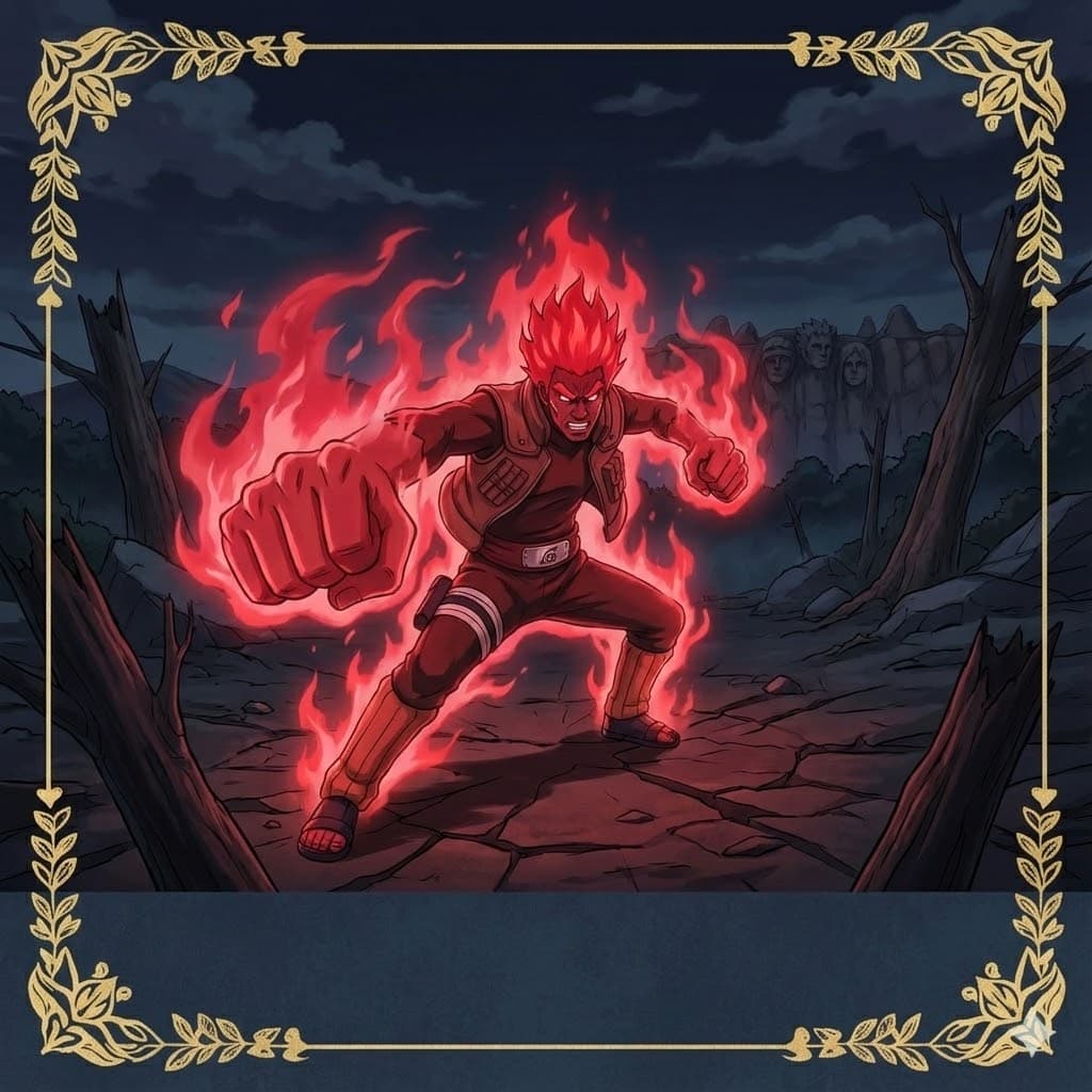 My flames will burn brightest when the world grows darkest. — Might Guy, Naruto Series