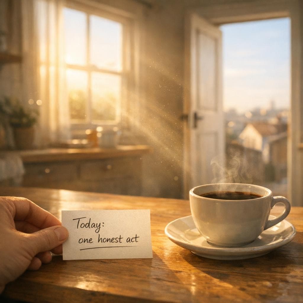 Wake with intent; even a single honest act can tilt your day toward meaning — Albert Camus