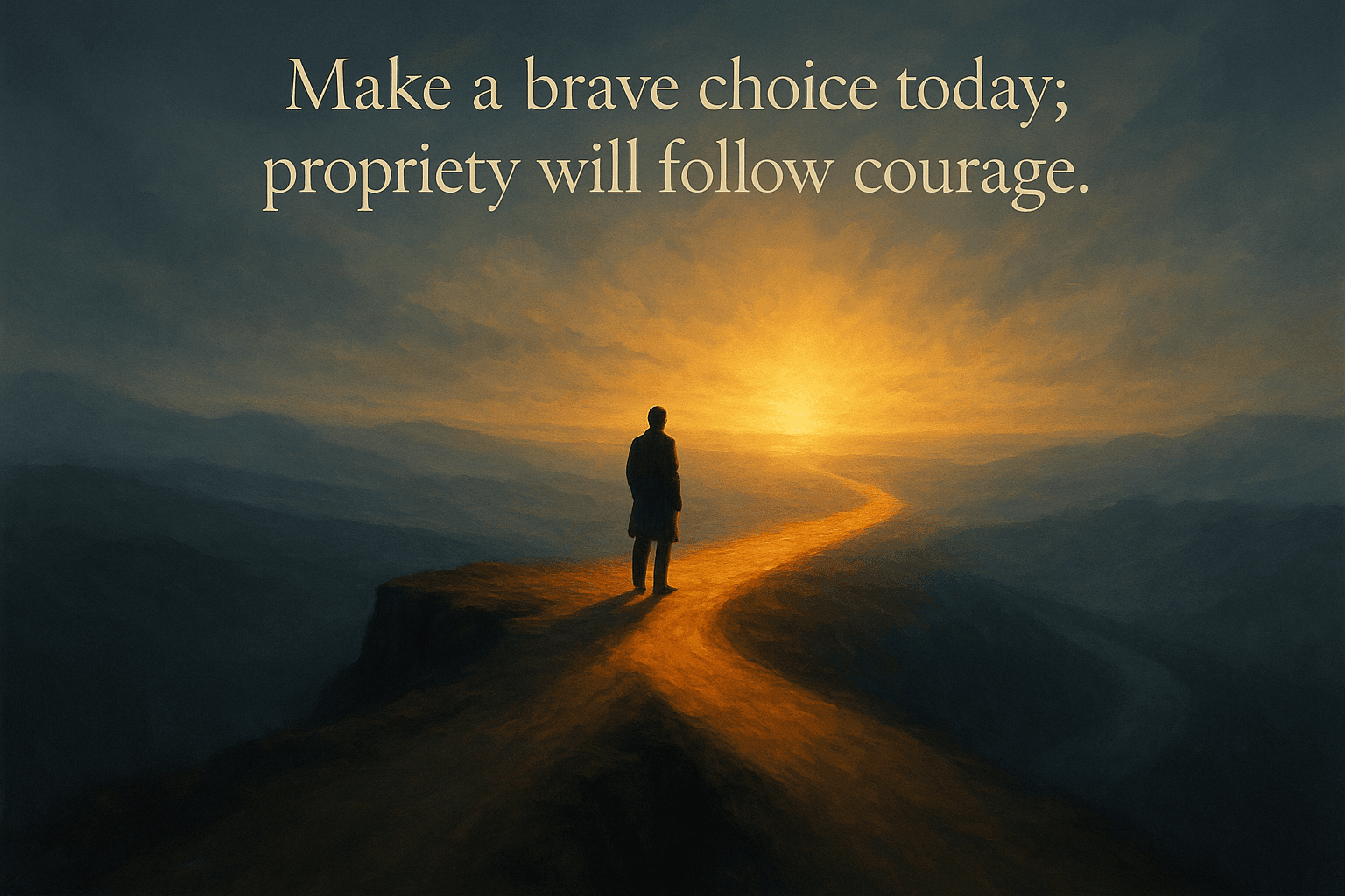 Make a brave choice today; propriety will follow courage. — Jane Austen