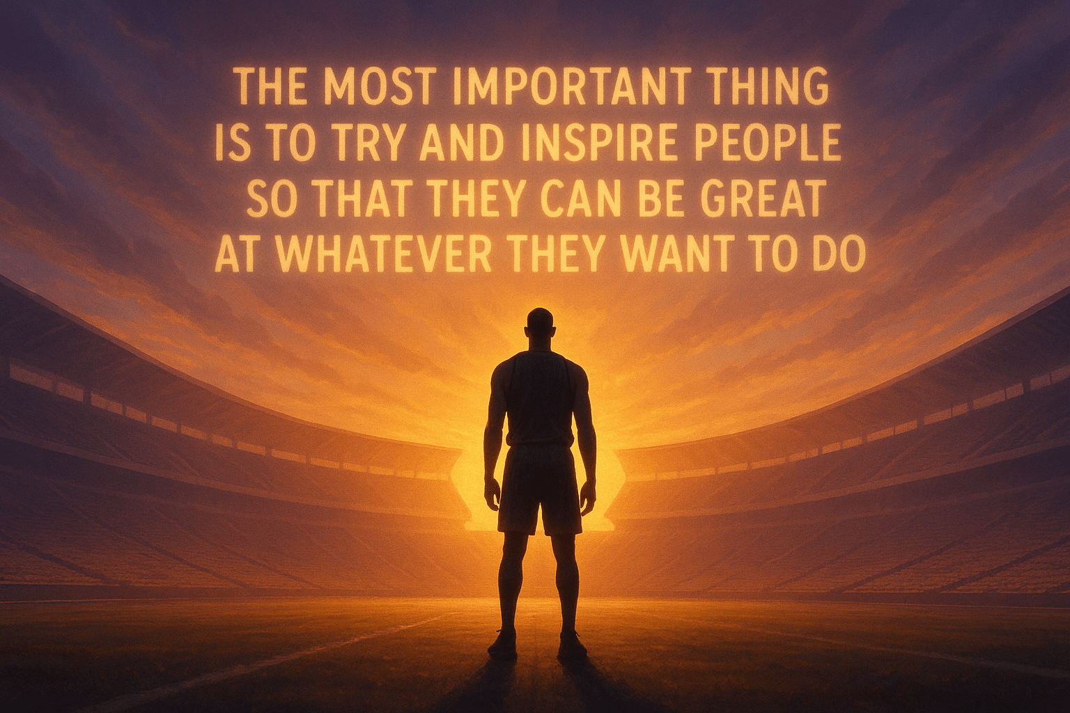 The most important thing is to try and inspire people so that they can be great at whatever they want to do. — Kobe Bryant