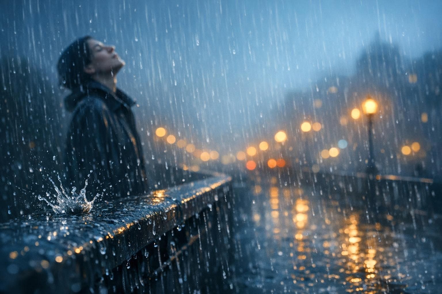 Let the rain kiss you. Let the rain beat upon your head with silver liquid drops. — Pablo Neruda