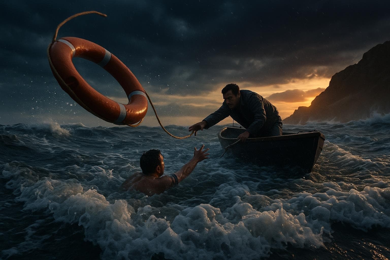 Primero la vida, después credos y disputas Cuando un hombre se ahoga, ya sea pastor o pagano, no perderé el tiempo discutiendo sobre su alma. —