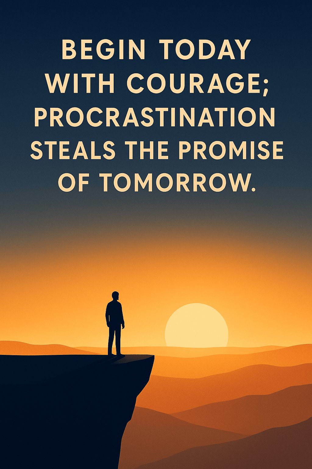 Begin today with courage; procrastination steals the promise of tomorrow — Seneca