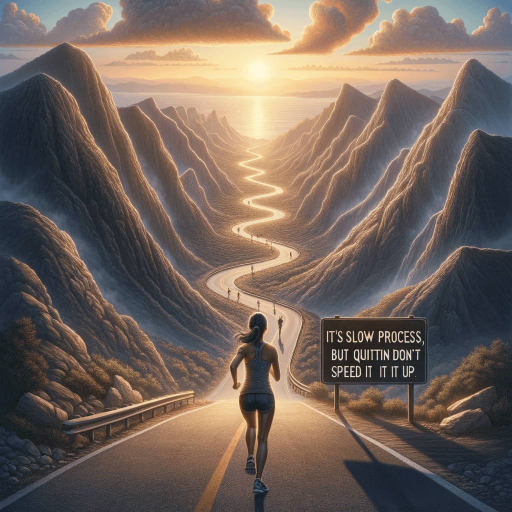 Es un proceso lento, pero rendirse no lo acelerará. — Desconocido