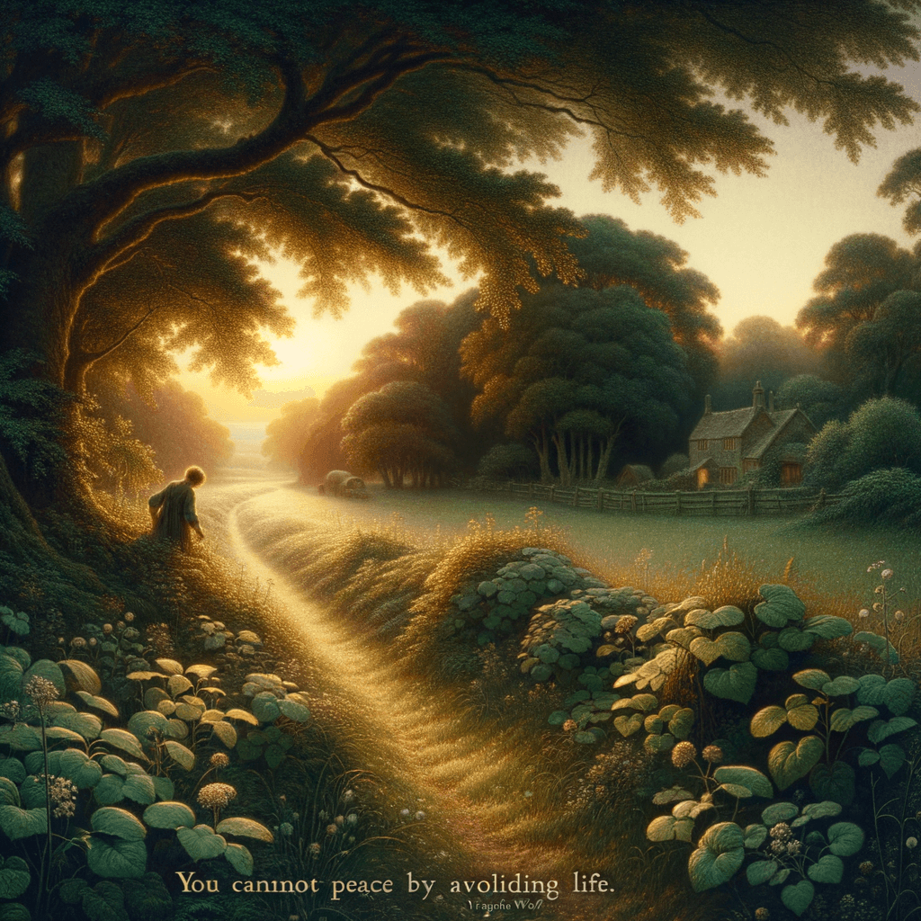 You cannot find peace by avoiding life. — Virginia Woolf