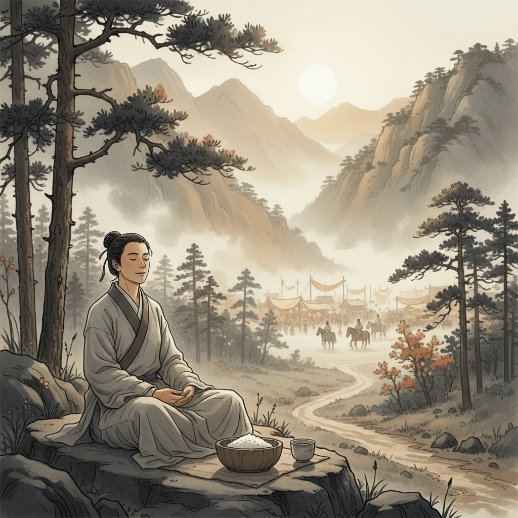 The five colors make people’s eyes blind; the five tones make people’s ears deaf; the five flavors make people’s mouths dull; galloping about in hunting fields makes people’s minds go mad; goods hard to come by make people’s conduct be hindered. Therefore the sage provides for the belly and not for the eyes; thus he discards that and takes this. - Laozi