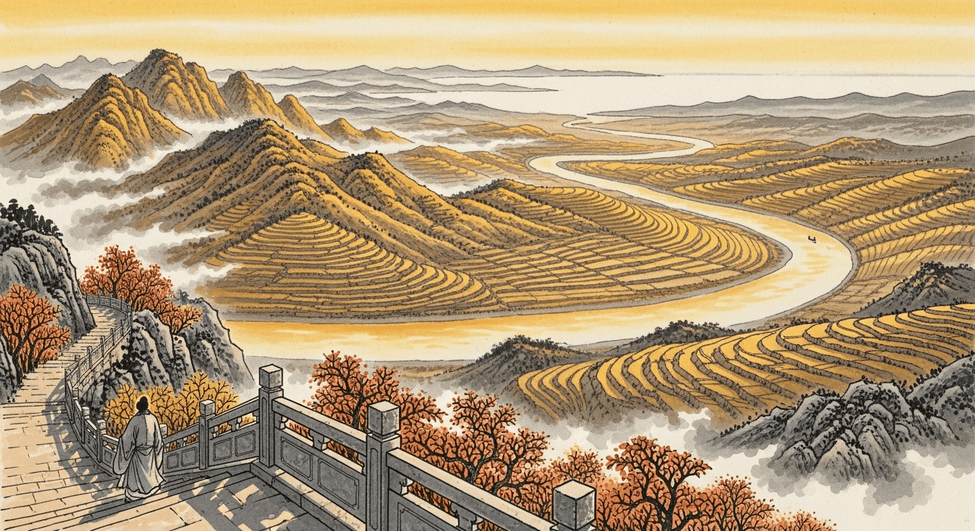 登楼以拓视野与志向 白日依山尽,
黄河入海流。
欲穷千里目,
更上一层楼。
——唐·王之涣