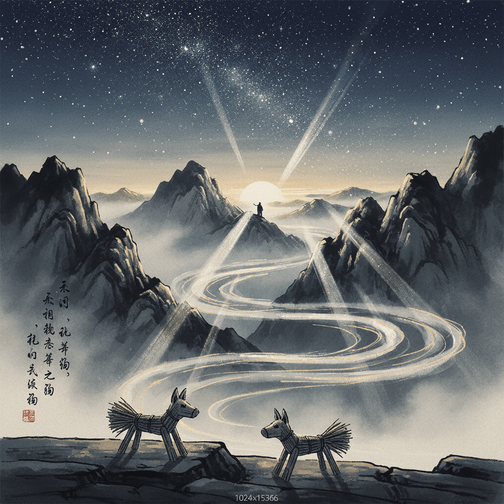 El cielo y la tierra no son benevolentes, tratan a las diez mil cosas como perros de paja; el sabio no es benevolente, trata al pueblo como perros de paja.