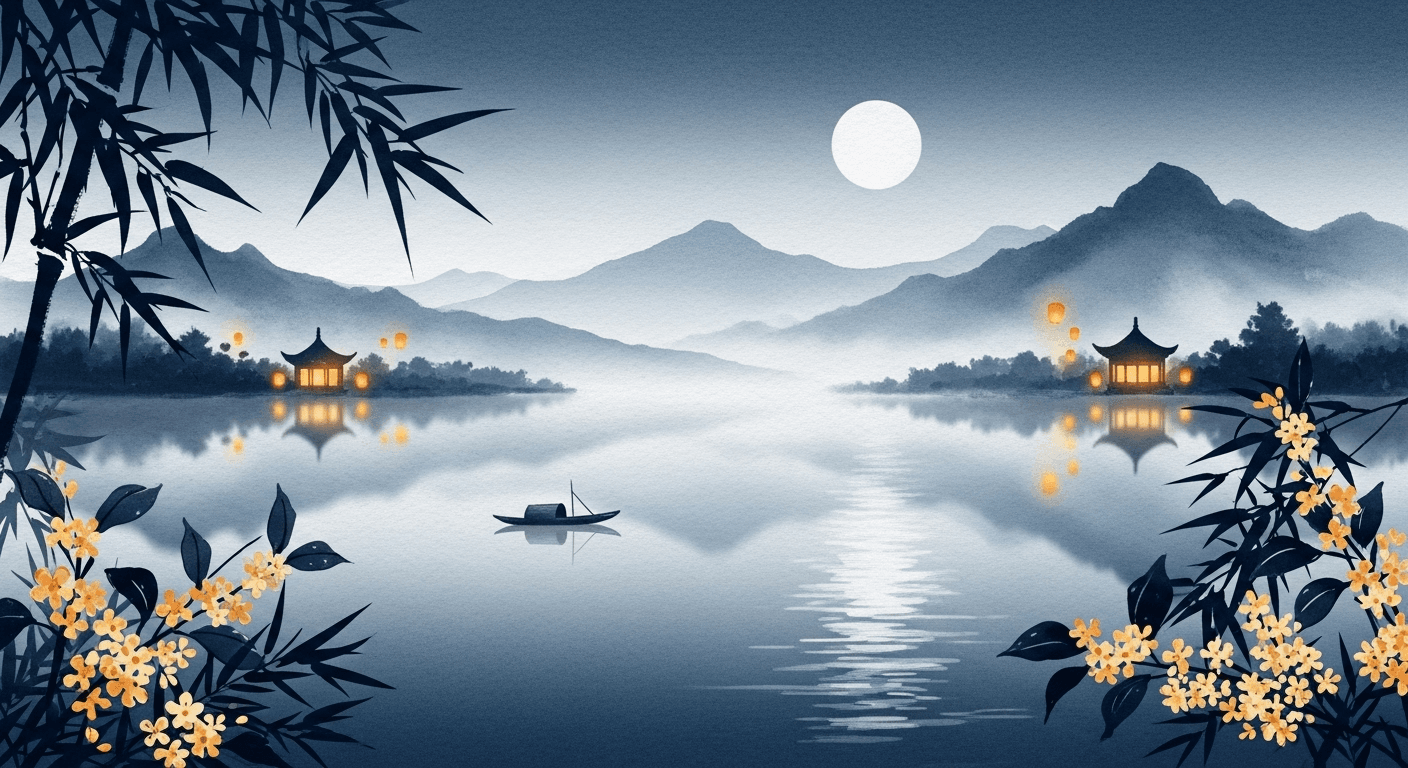 One Moon, Shared Across a Thousand Miles May we all be blessed with longevity,
Though thousands of miles apart,
We are still able to share th