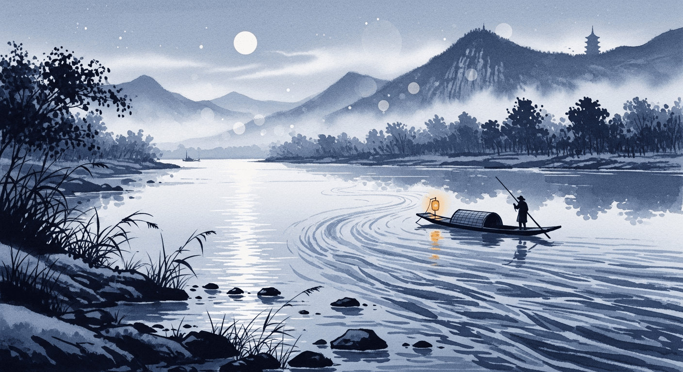 River and Moon: Impermanence Meets Endurance 滚滚长江东逝水,浪花淘尽英雄。——杨慎
但愿人长久,千里共婵娟。——苏轼(苏东坡)