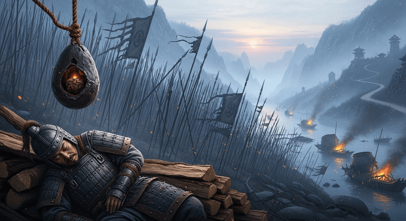 Tenacidad y punto de no retorno en China antigua “Durmiendo sobre leña y probando la hiel, con tres mil lanzas de Yue se tragó a Wu; Rompiendo sus ca