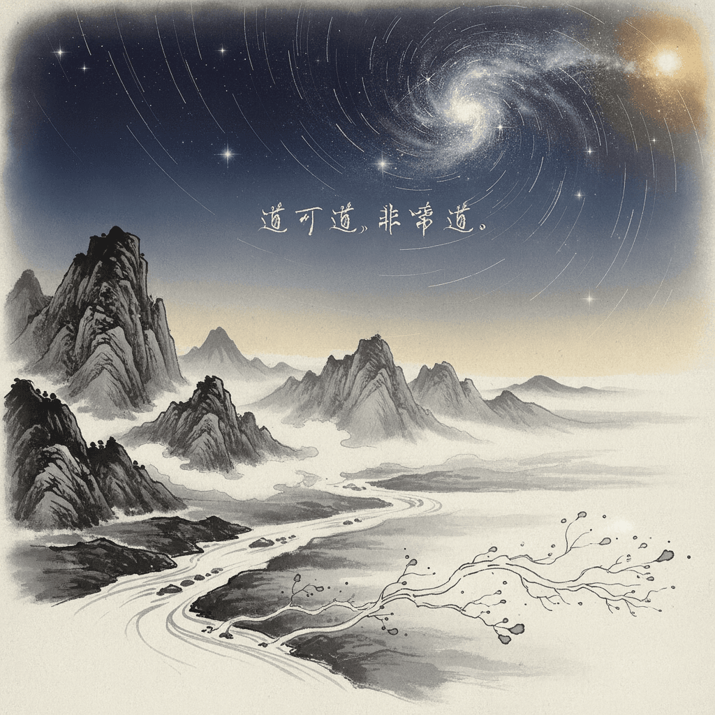 “El camino que puede expresarse no es el Camino eterno.
El nombre que puede nombrarse no es el Nombre eterno.
Sin nombre, es el origen del Cielo y la Tierra;
Con nombre, es la madre de todas las cosas.
Por eso, sin deseos se contempla su misterio;
Con deseos se contempla su manifestación.
Ambos surgen de una misma fuente, aunque difieren en nombre;
A ambos se les llama lo profundo.
Profundo, cada vez más profundo,
Es la puerta de todas las maravillas. - Laozi